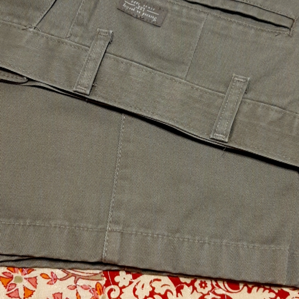 Men's casual Lee pants. Greenish khaki color. 38"×30"